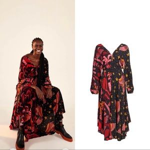 Farm Rio mixed print maxi dress